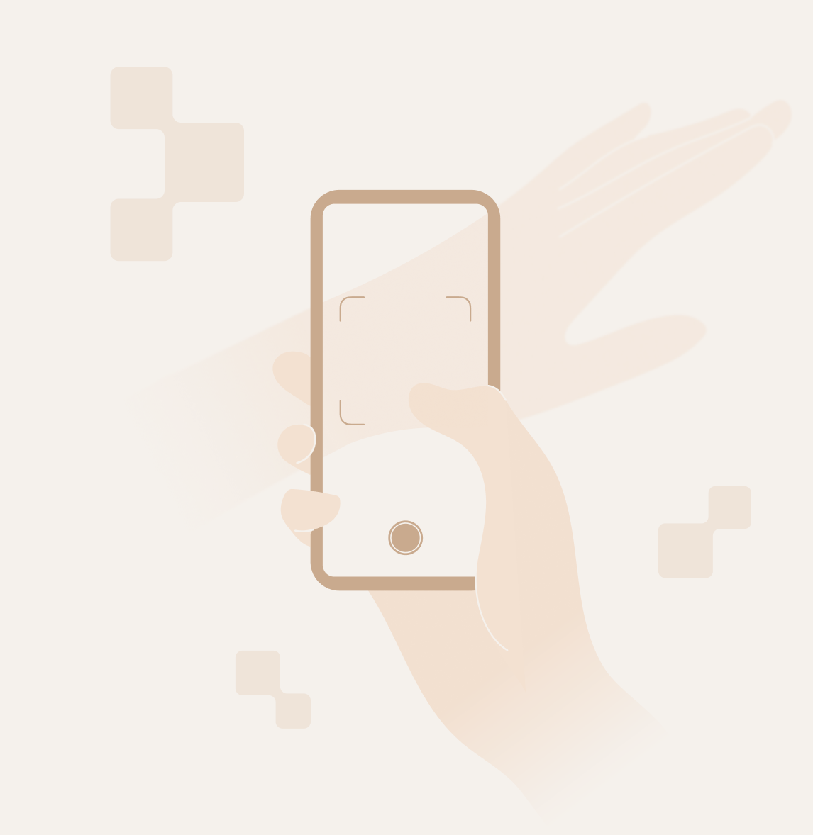 Hand holding smartphone with camera interface for taking medical photos